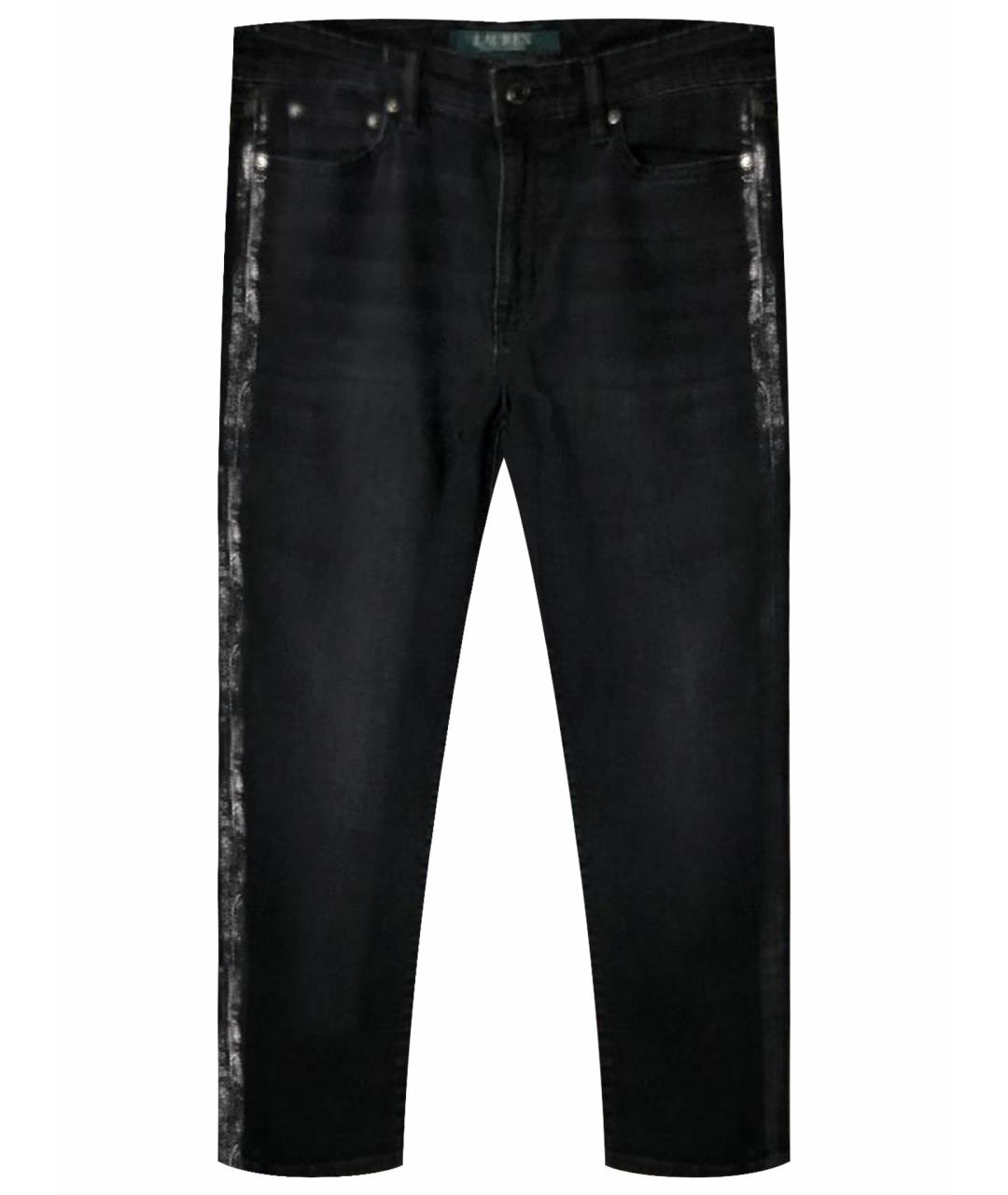RALPH LAUREN Черные хлопковые прямые джинсы, фото 1