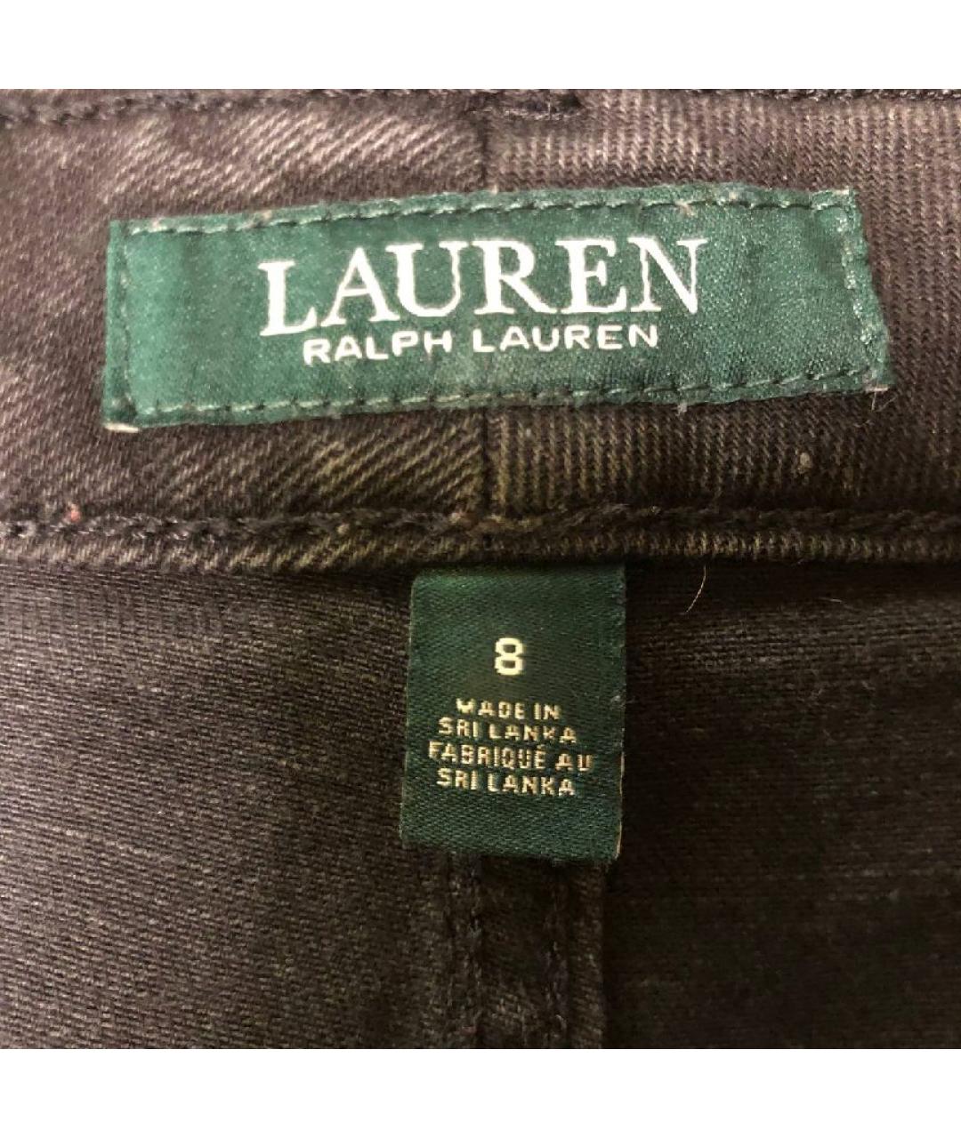 RALPH LAUREN Черные хлопковые прямые джинсы, фото 3