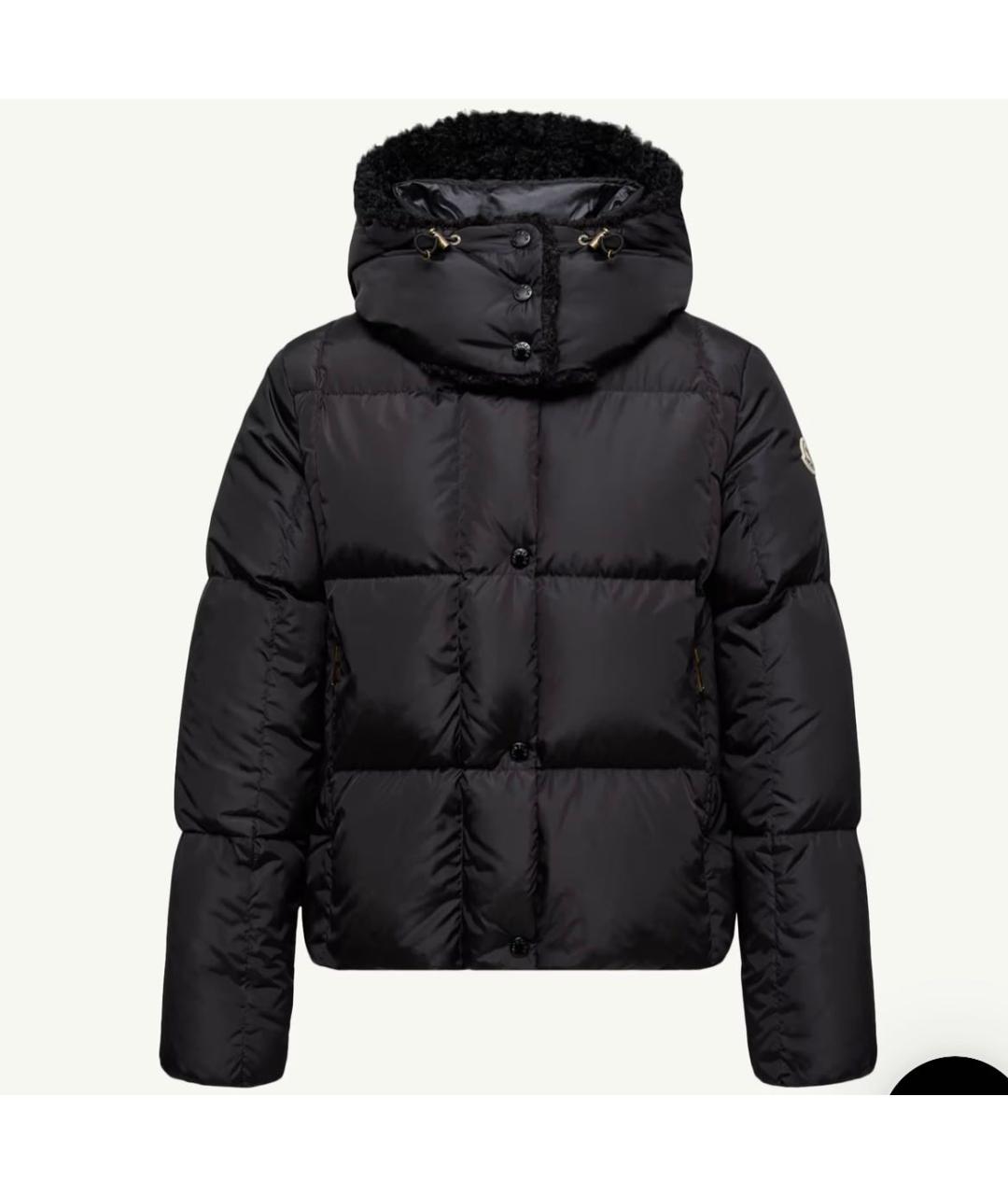 MONCLER Черный полиэстеровый пуховик, фото 5