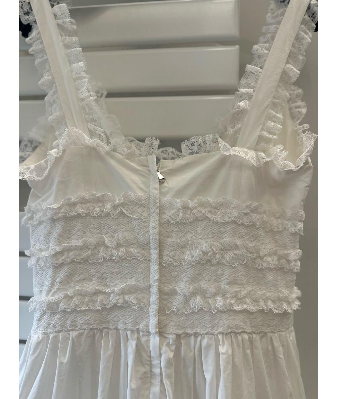 DOLCE&GABBANA Белый хлопковый сарафан, фото 3