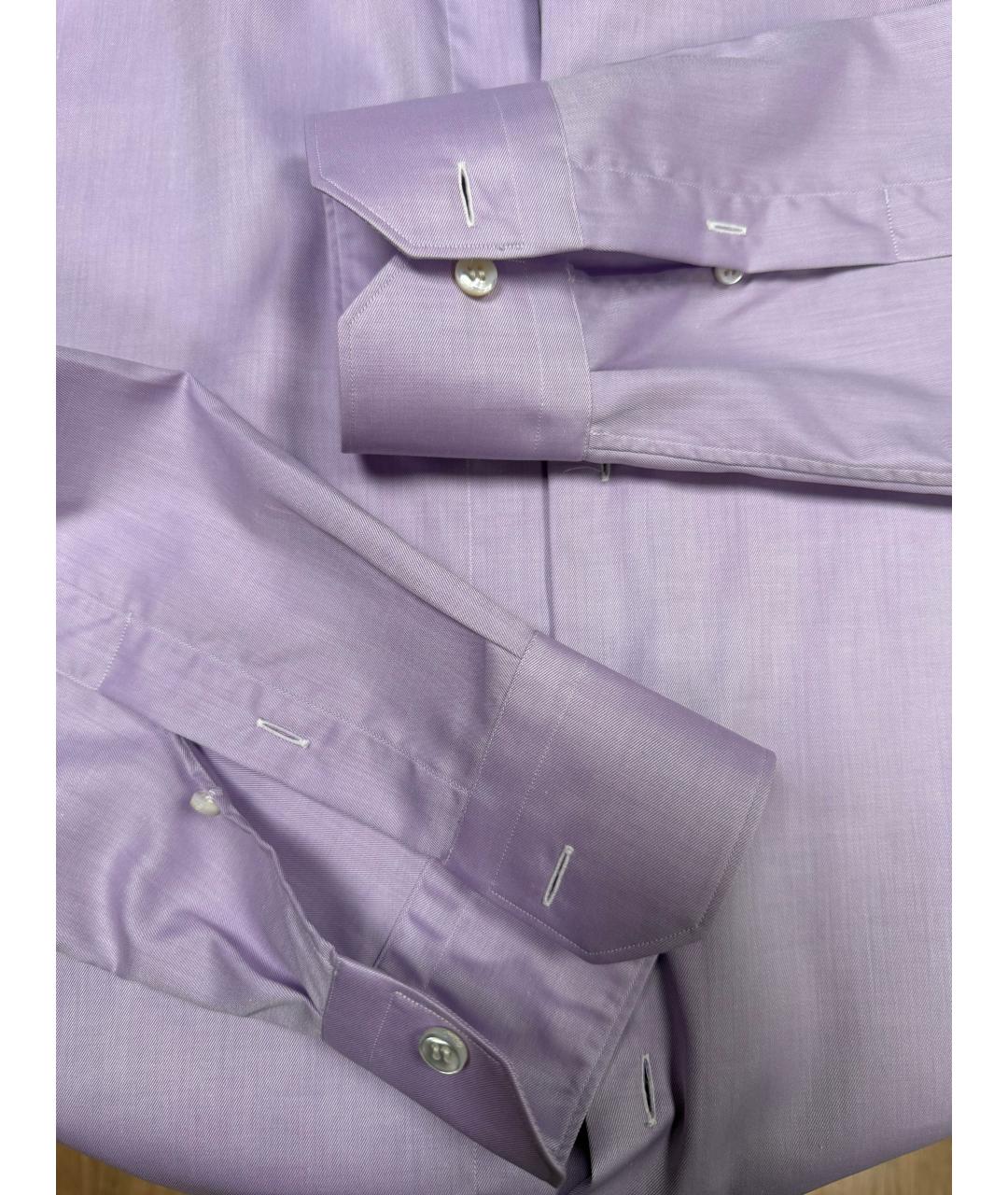 BRIONI Фиолетовая хлопковая классическая рубашка, фото 3