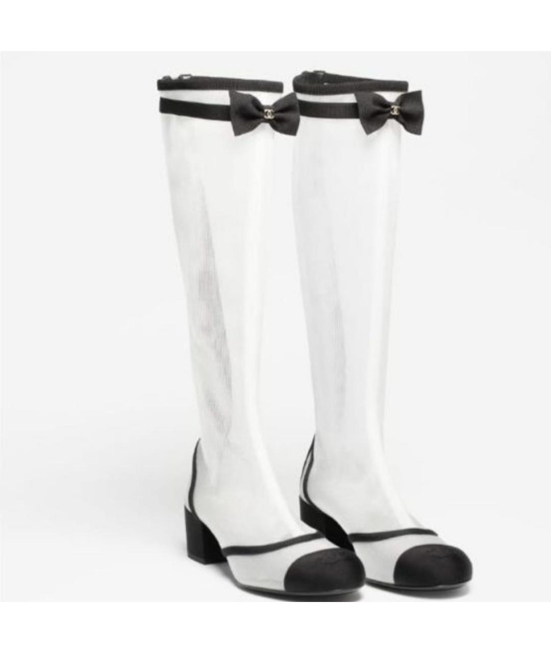 CHANEL Белые синтетические сапоги, фото 2