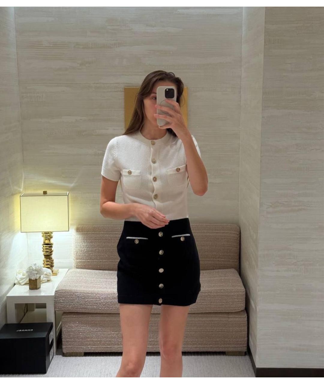CHANEL Белое хлопковое повседневное платье, фото 3