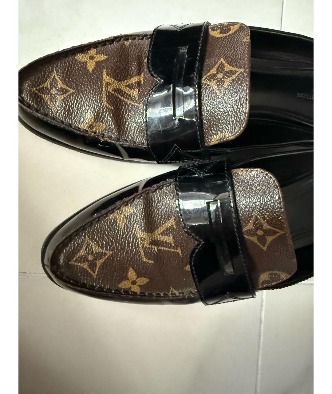 LOUIS VUITTON Коричневые кожаные мюли, фото 6