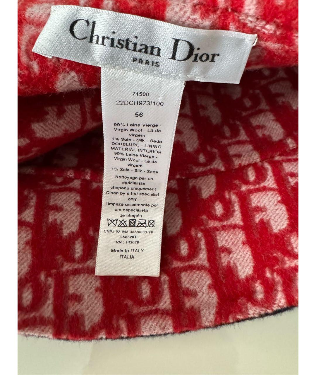 CHRISTIAN DIOR Темно-синяя шерстяная панама, фото 4