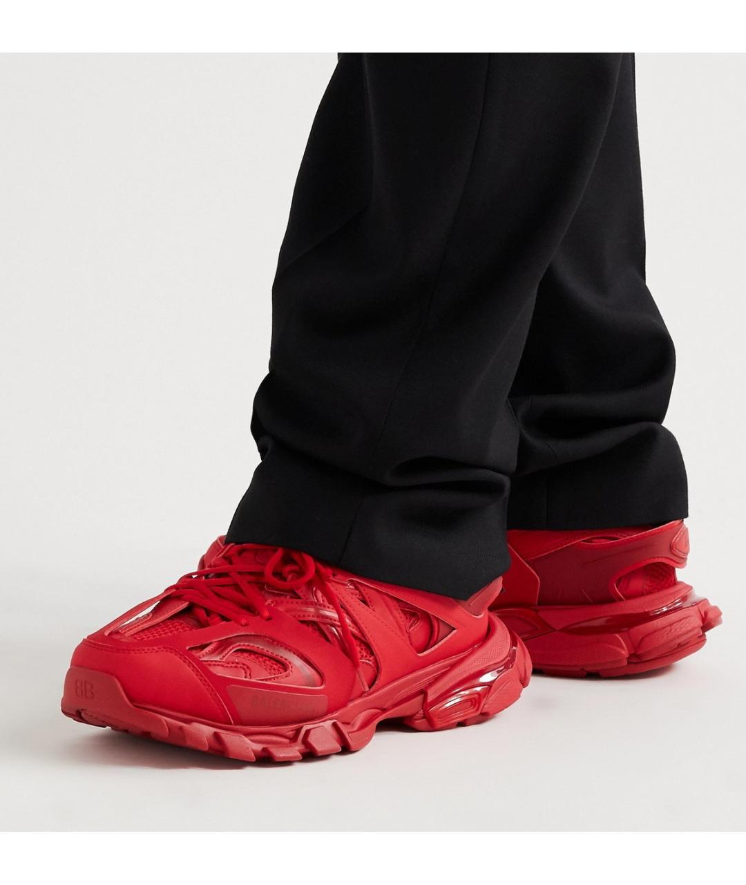 BALENCIAGA Красные низкие кроссовки / кеды, фото 4