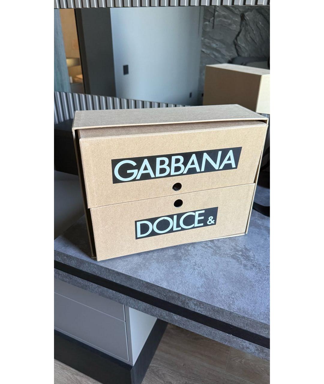 DOLCE&GABBANA Красные неопреновые низкие кроссовки / кеды, фото 6
