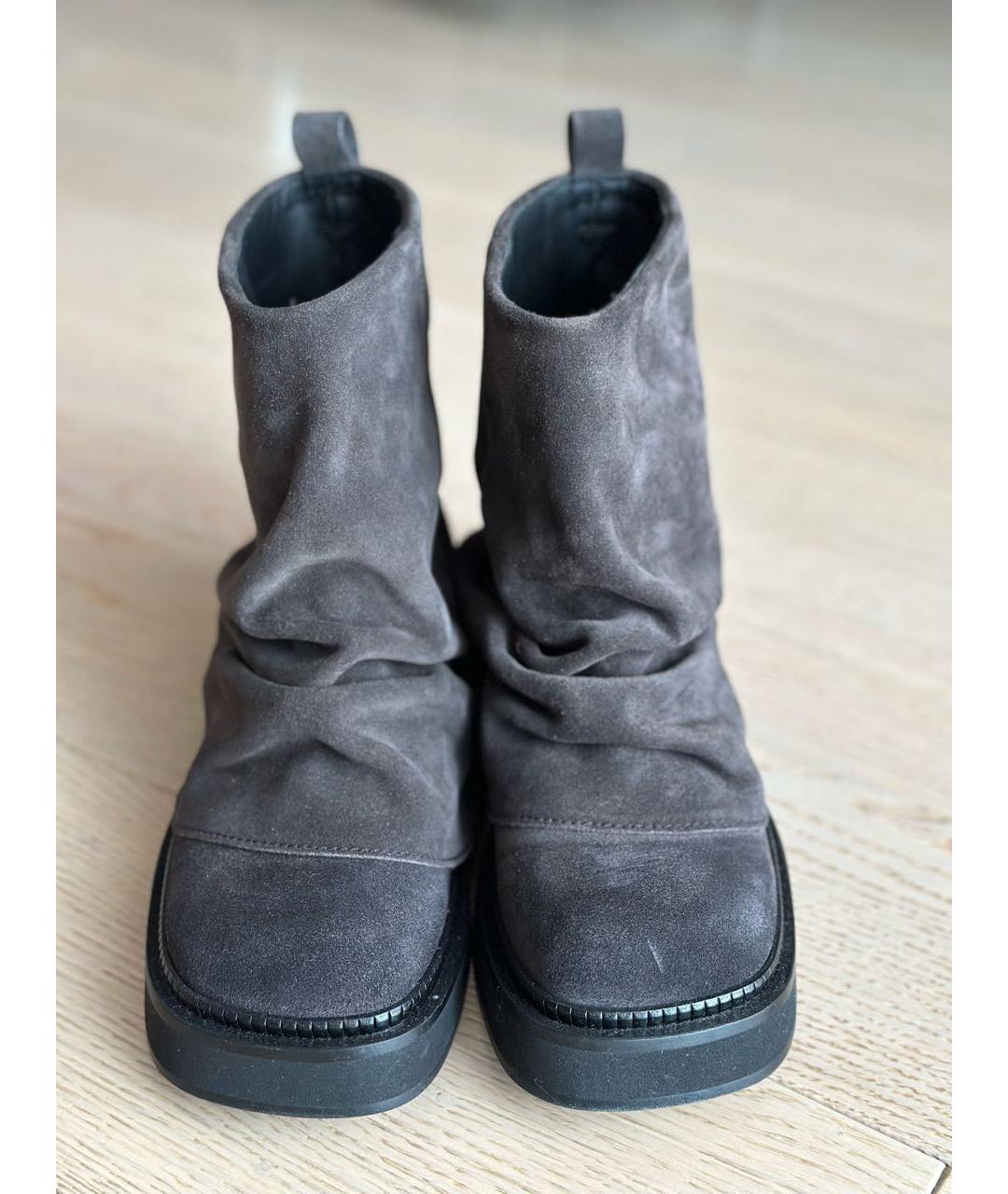 THE ATTICO Коричневые замшевые полусапоги, фото 2