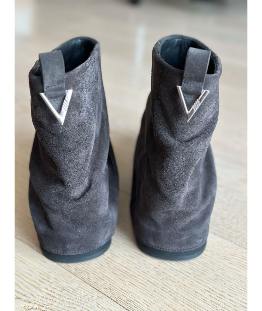 THE ATTICO Коричневые замшевые полусапоги, фото 4