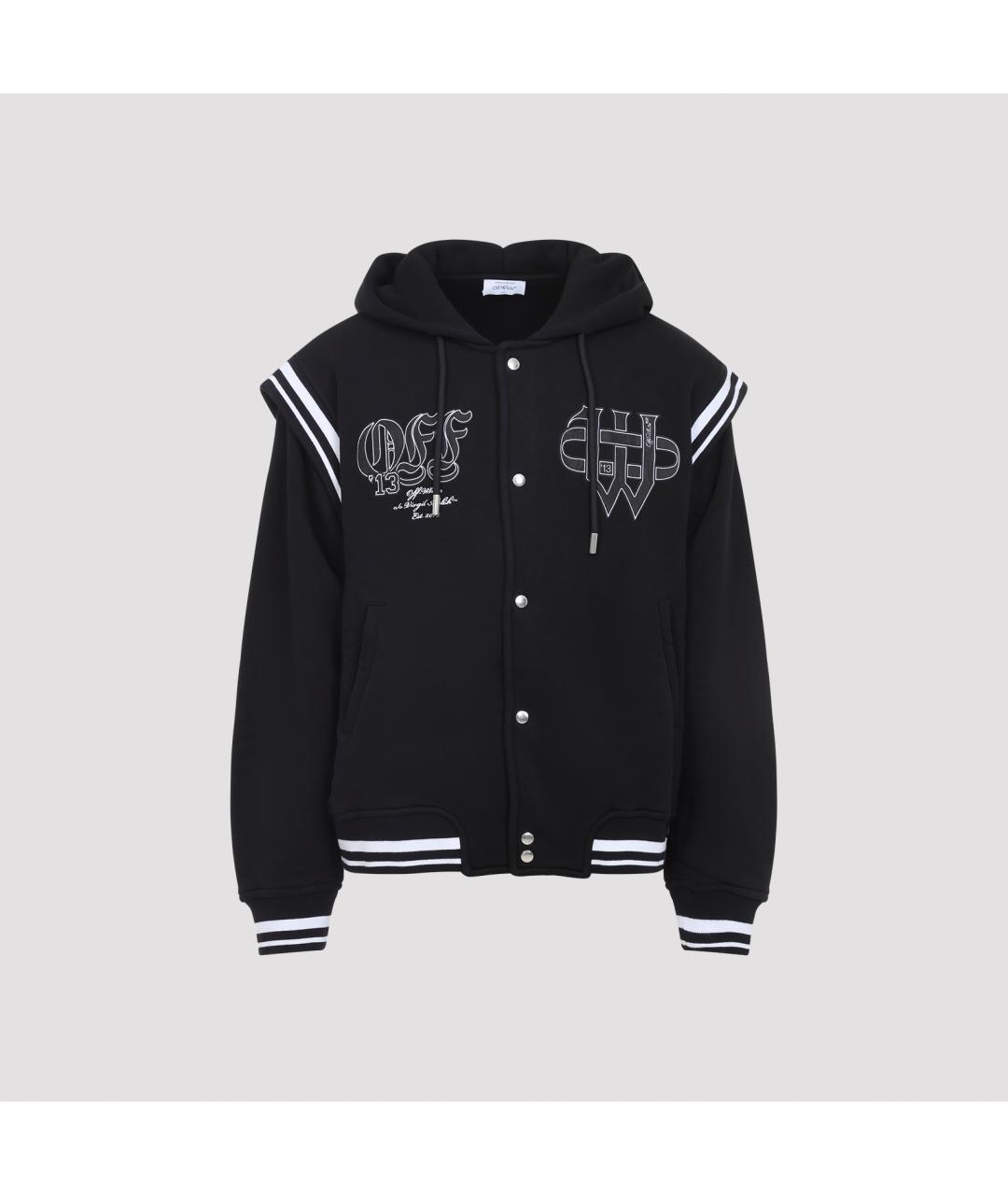 OFF-WHITE Черная хлопковая куртка, фото 3