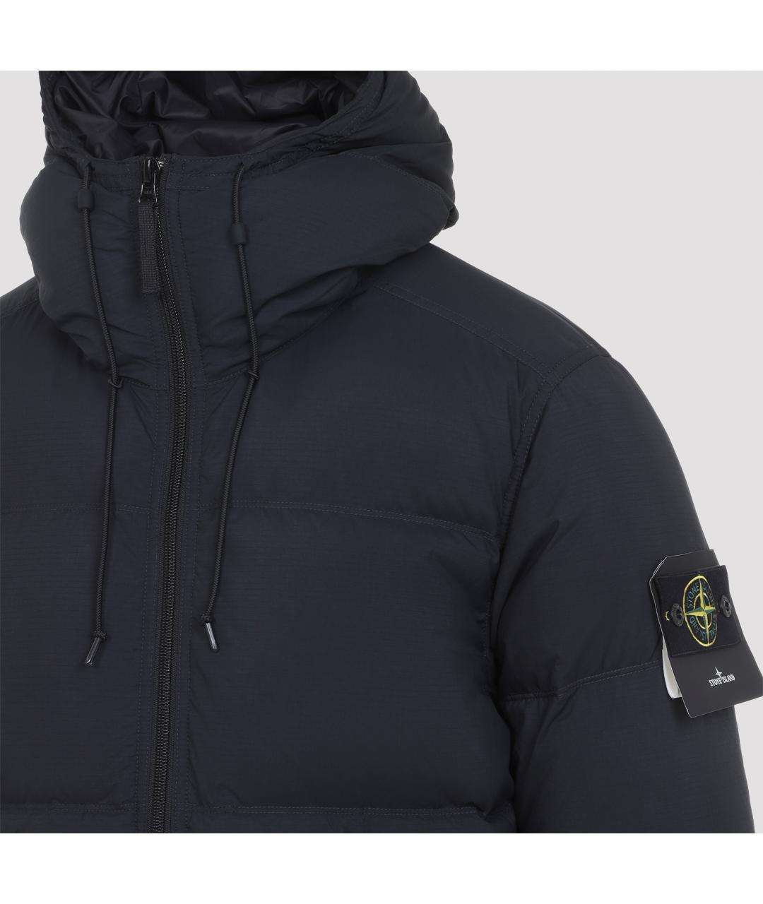 STONE ISLAND Черный полиамидовый пуховик, фото 6