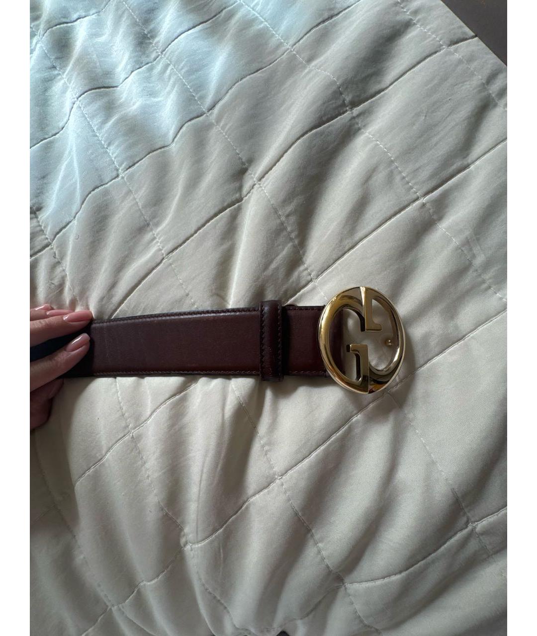 GUCCI Коричневый кожаный ремень, фото 2