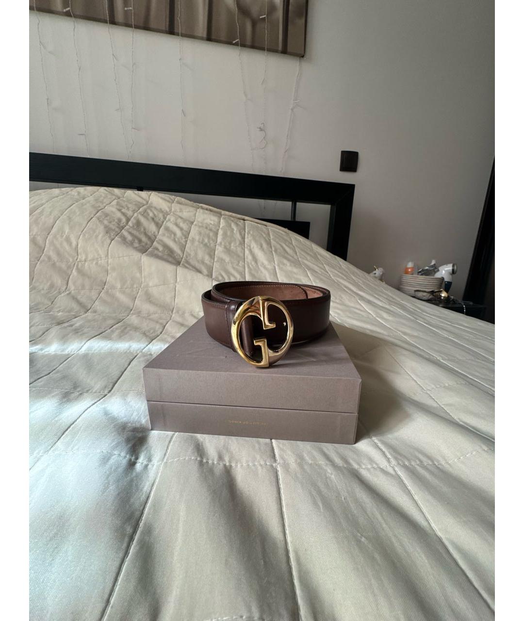 GUCCI Коричневый кожаный ремень, фото 4