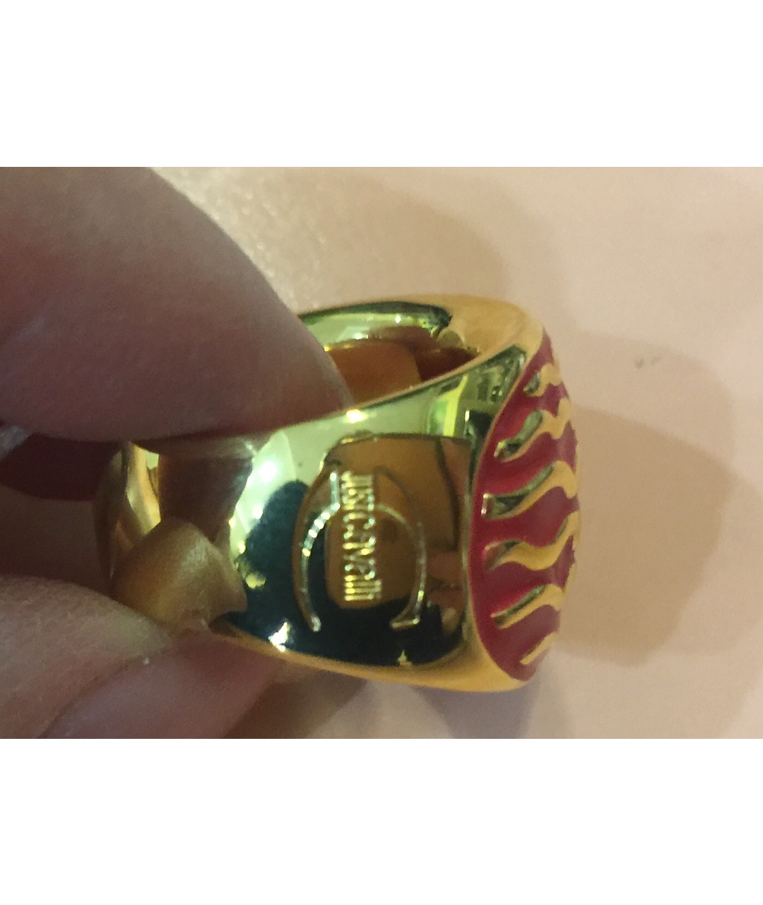 JUST CAVALLI Золотое металлическое кольцо, фото 5