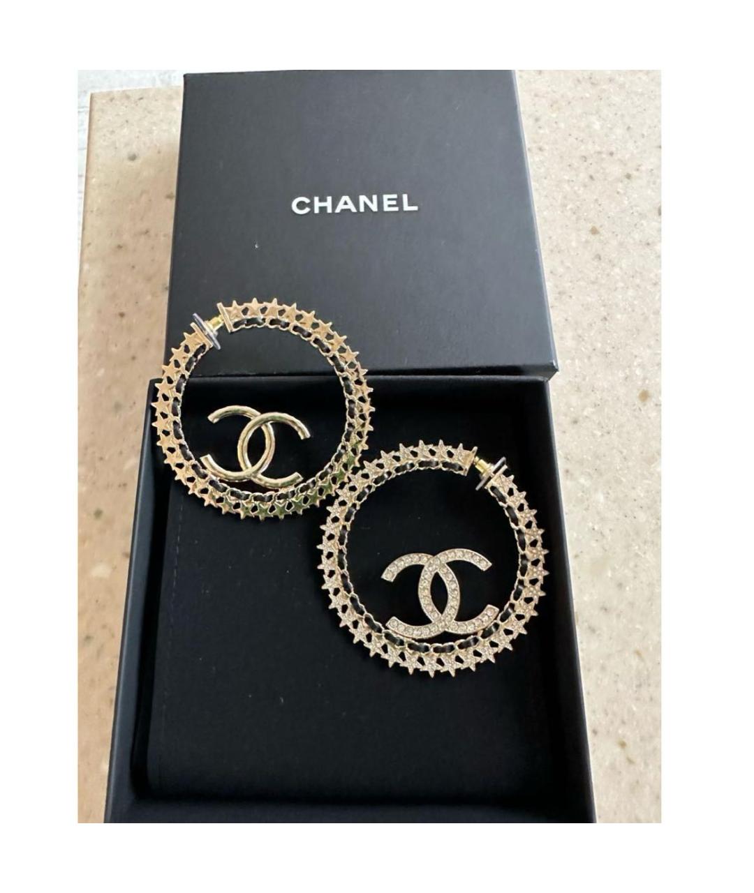 CHANEL Серебряные металлические серьги, фото 2