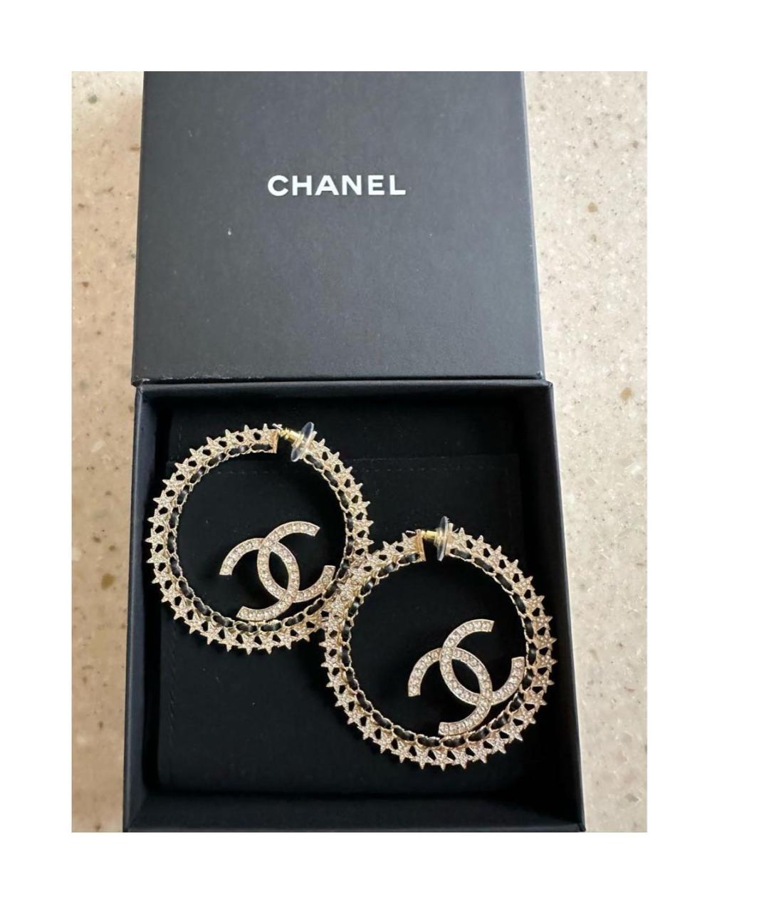 CHANEL Серебряные металлические серьги, фото 3