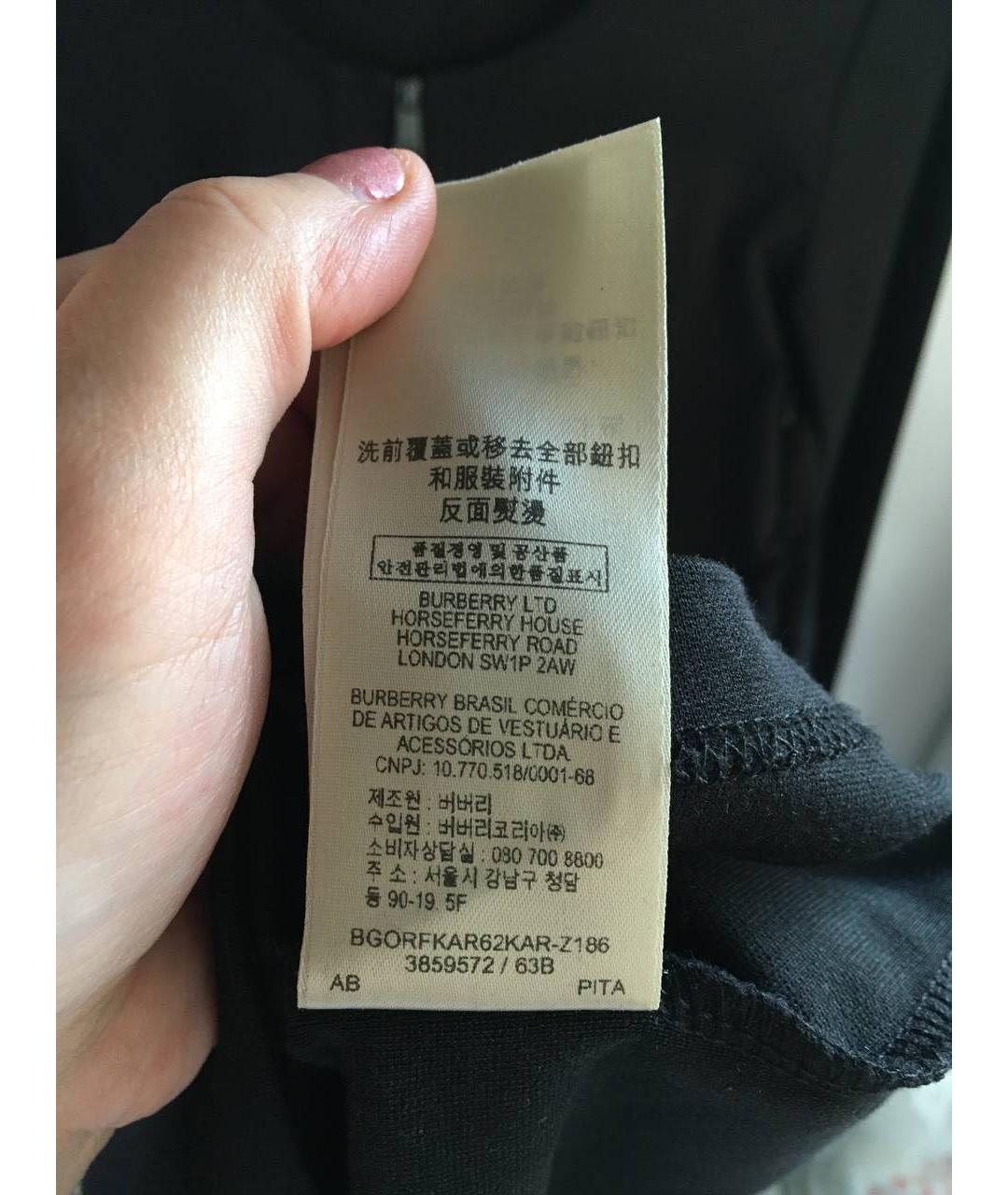 BURBERRY Черное вискозное повседневное платье, фото 5