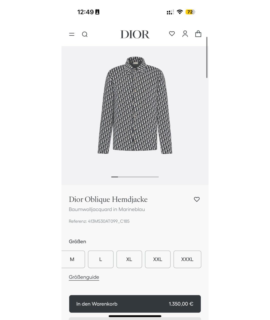 CHRISTIAN DIOR Серая хлопковая классическая рубашка, фото 5