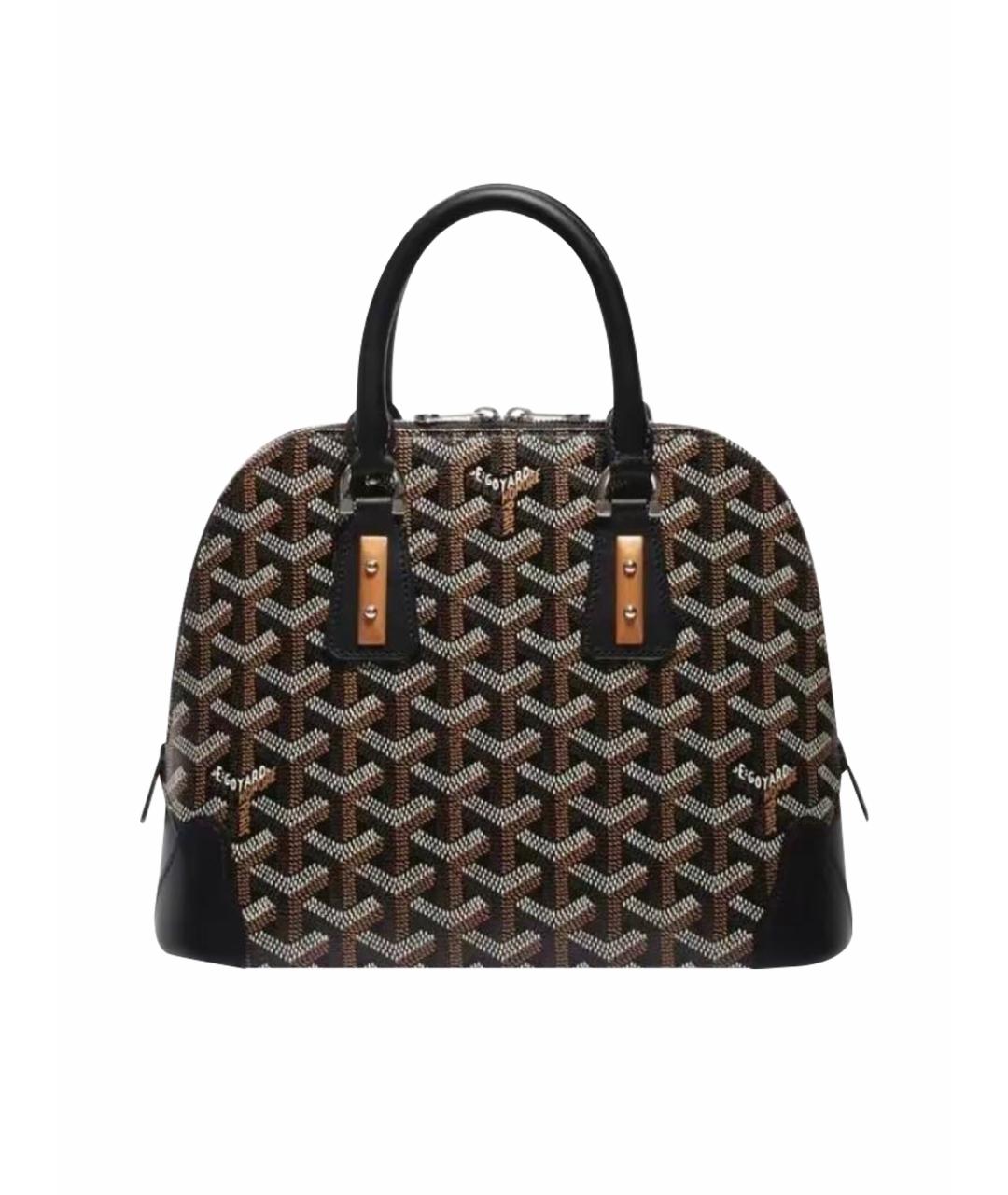 GOYARD Коричневая кожаная сумка через плечо, фото 1