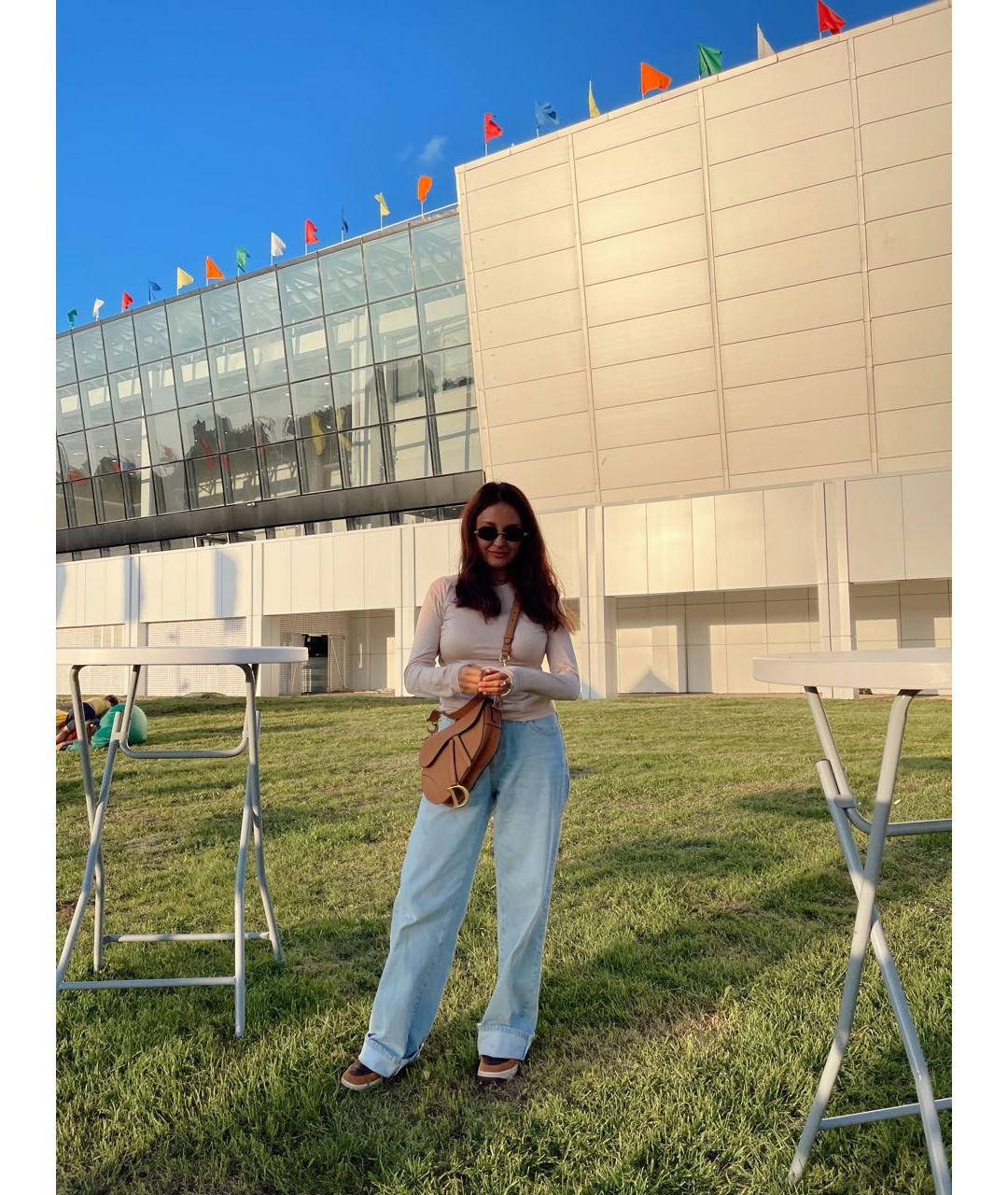 CHRISTIAN DIOR Коричневая кожаная сумка через плечо, фото 7