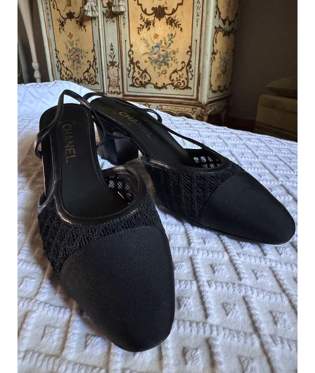 CHANEL Черные кожаные туфли, фото 2