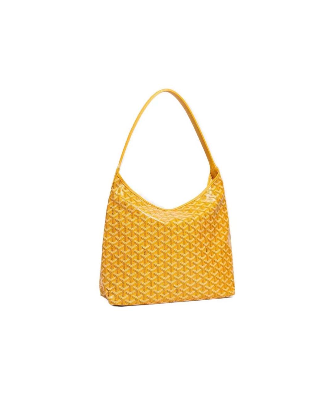 GOYARD Желтая кожаная сумка тоут, фото 4
