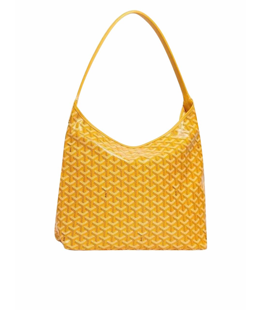 GOYARD Желтая кожаная сумка тоут, фото 1