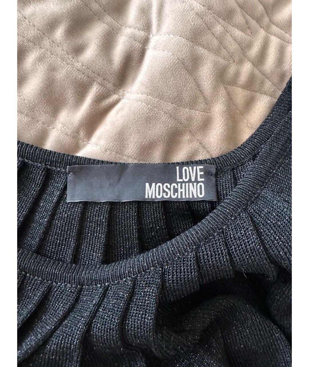 LOVE MOSCHINO Черное коктейльное платье, фото 4