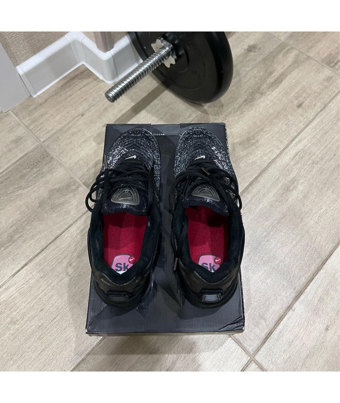 NIKE Черные синтетические низкие кроссовки / кеды, фото 3
