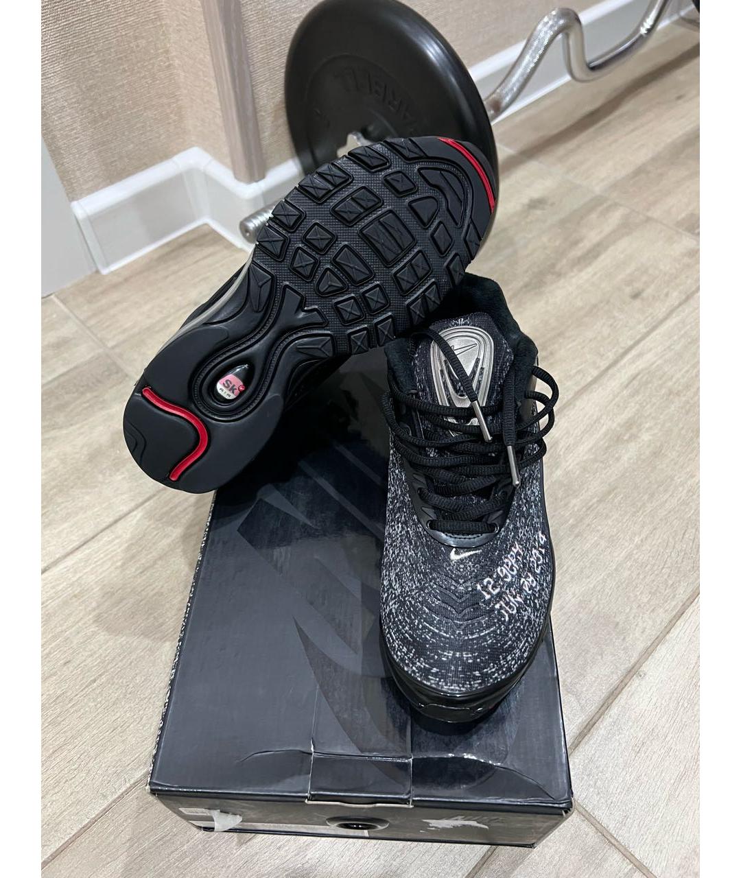 NIKE Черные синтетические низкие кроссовки / кеды, фото 5