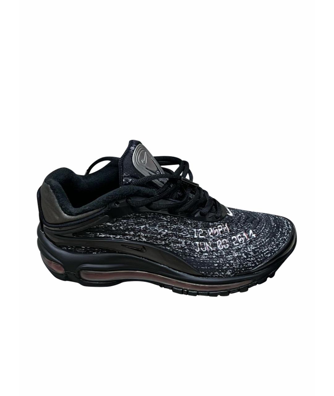 NIKE Черные синтетические низкие кроссовки / кеды, фото 1