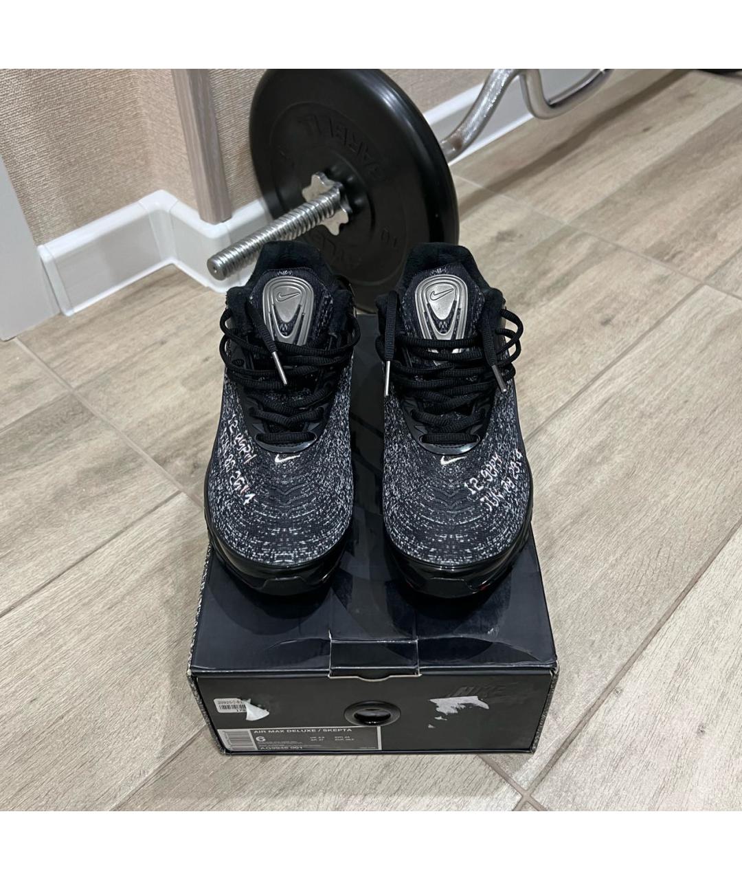 NIKE Черные синтетические низкие кроссовки / кеды, фото 2
