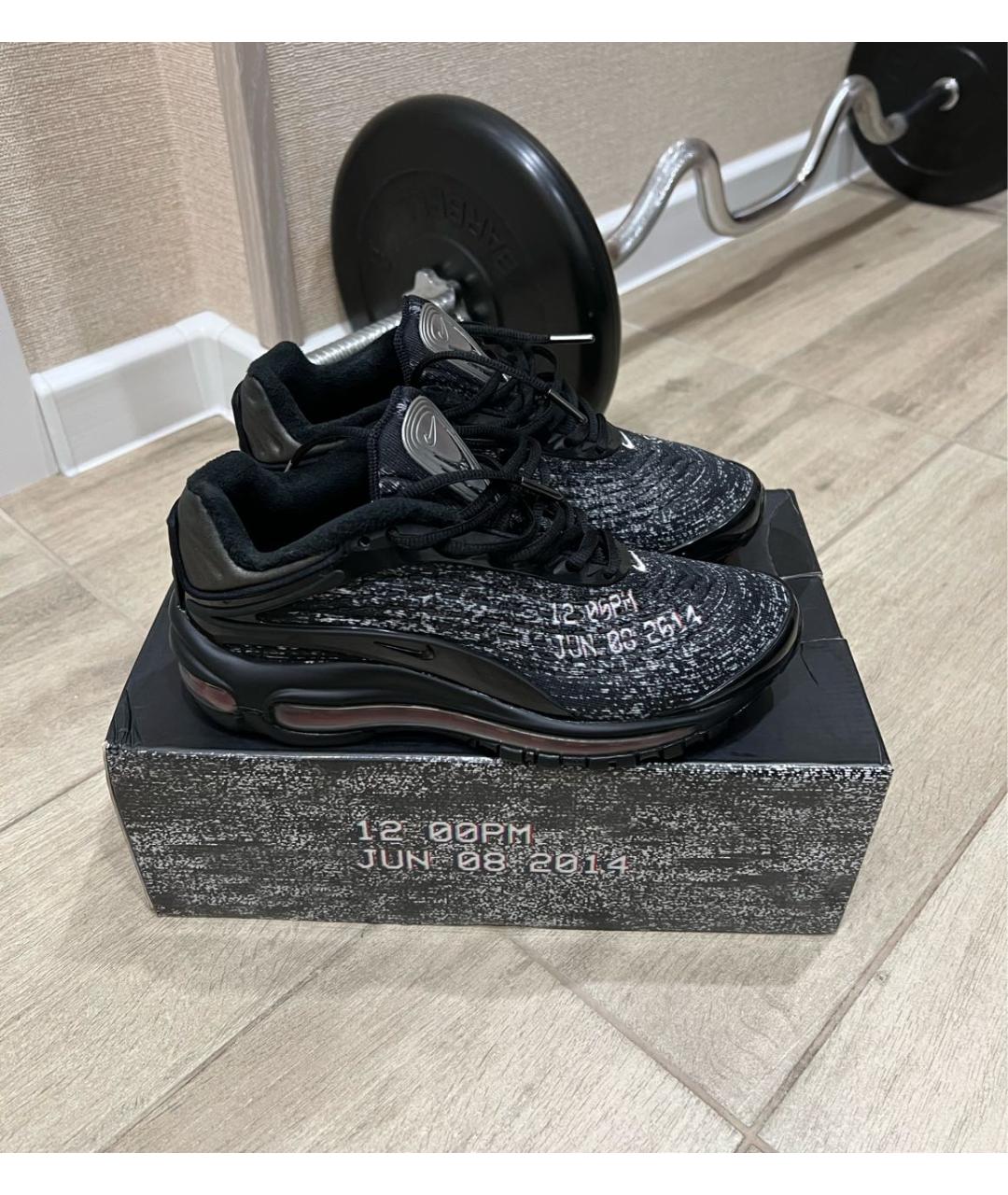 NIKE Черные синтетические низкие кроссовки / кеды, фото 6