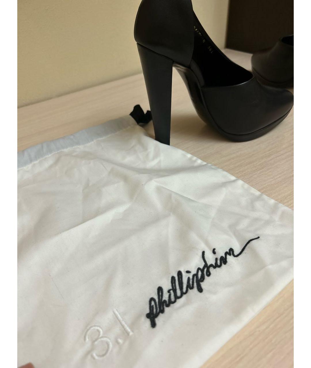 3.1 PHILLIP LIM Черные кожаные туфли, фото 7