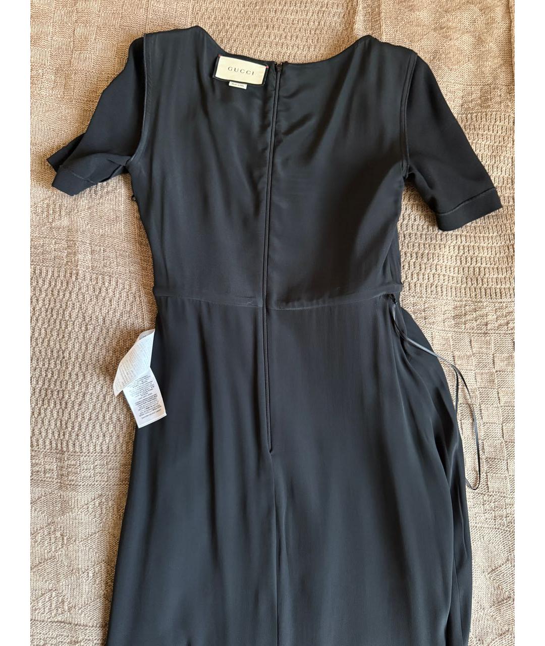 GUCCI Черное вискозное коктейльное платье, фото 3