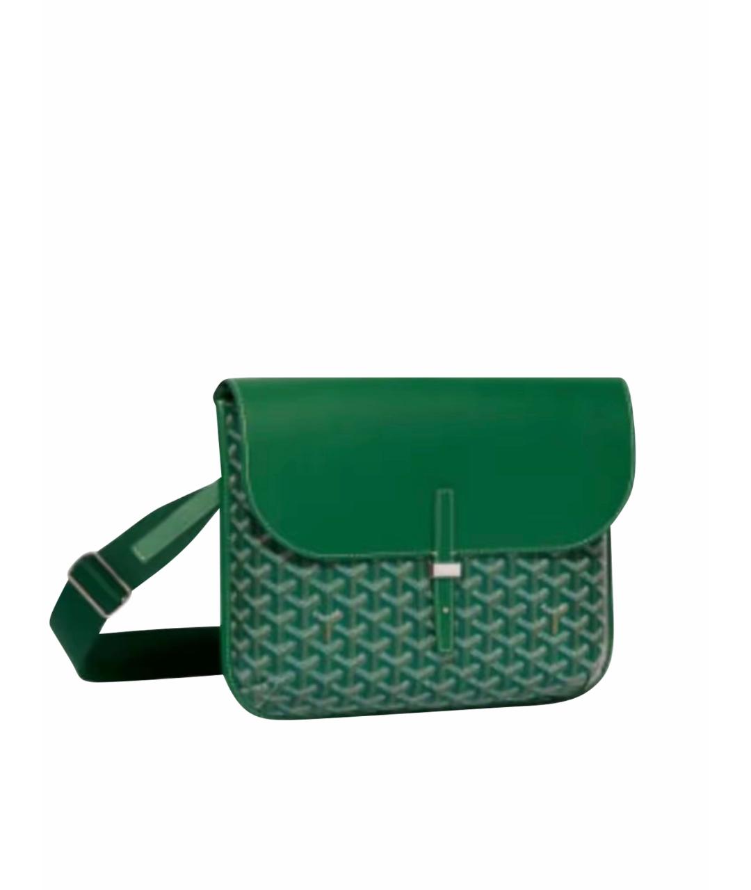 GOYARD Зеленая кожаная сумка через плечо, фото 1