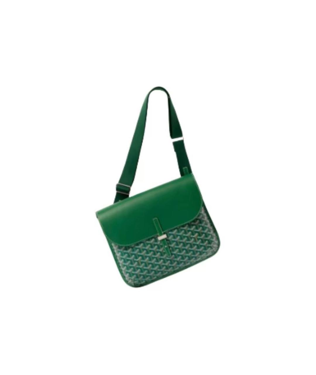 GOYARD Зеленая кожаная сумка через плечо, фото 2