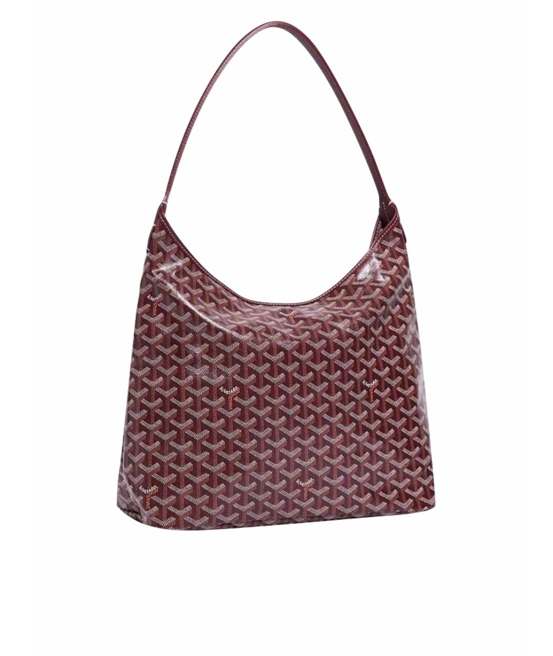 GOYARD Бордовая кожаная сумка через плечо, фото 1