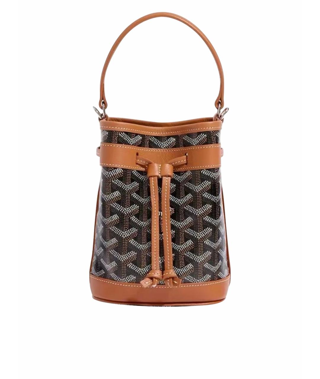 GOYARD Черная кожаная сумка через плечо, фото 1