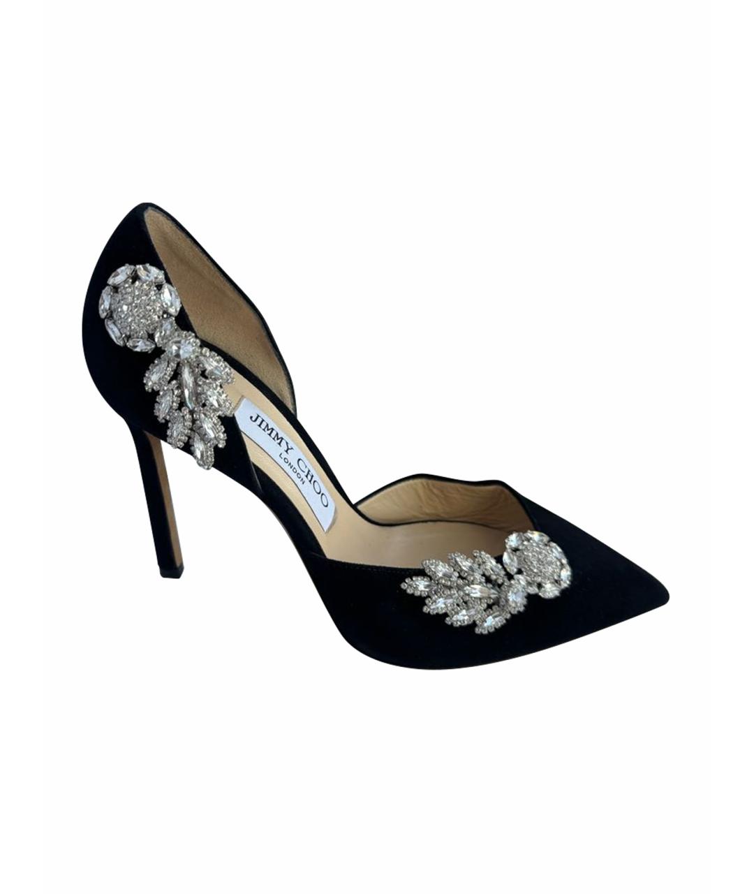 JIMMY CHOO Черные замшевые туфли, фото 1