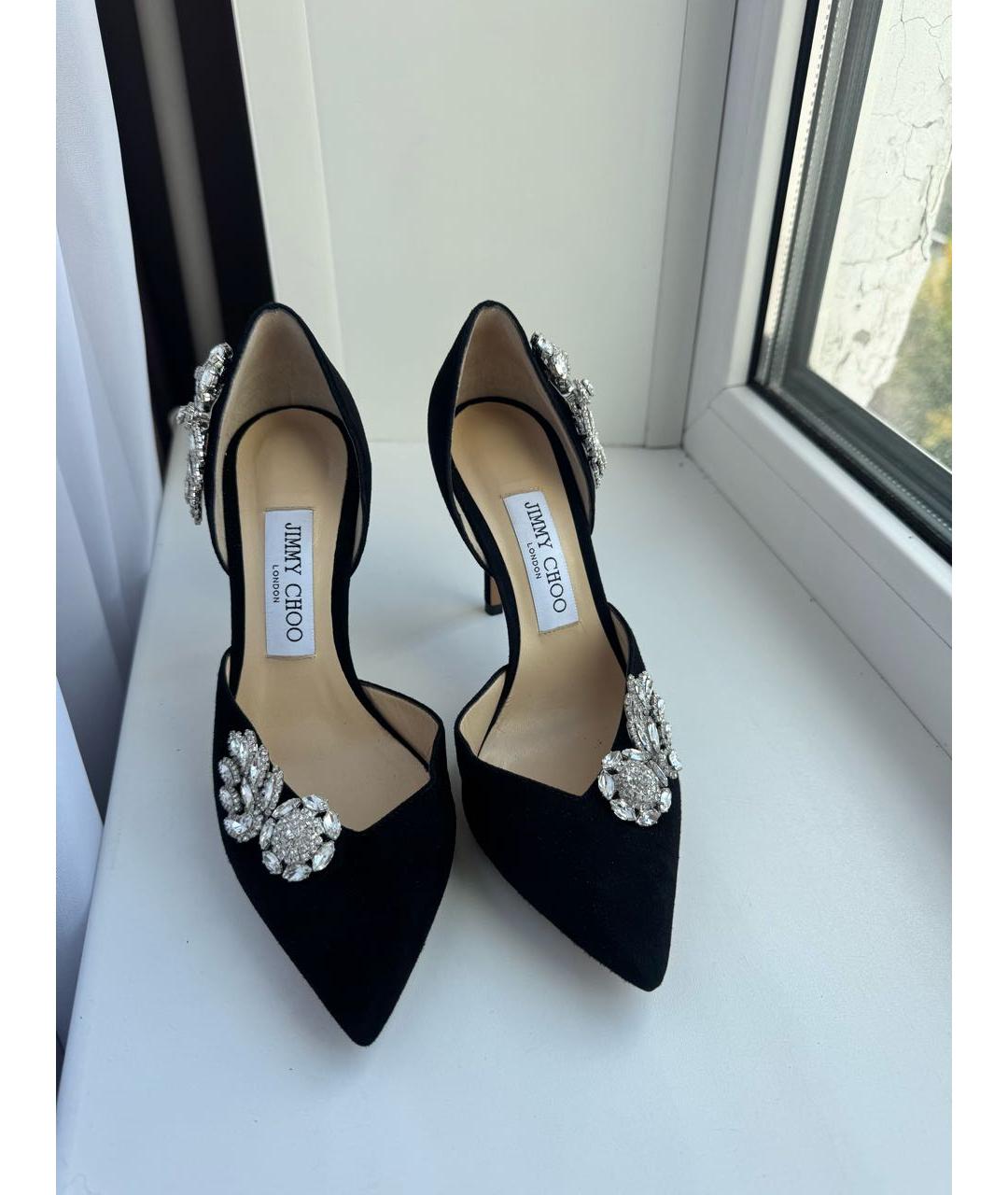 JIMMY CHOO Черные замшевые туфли, фото 2