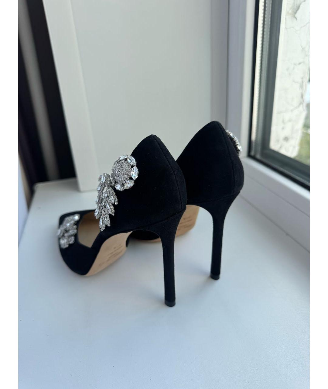 JIMMY CHOO Черные замшевые туфли, фото 4