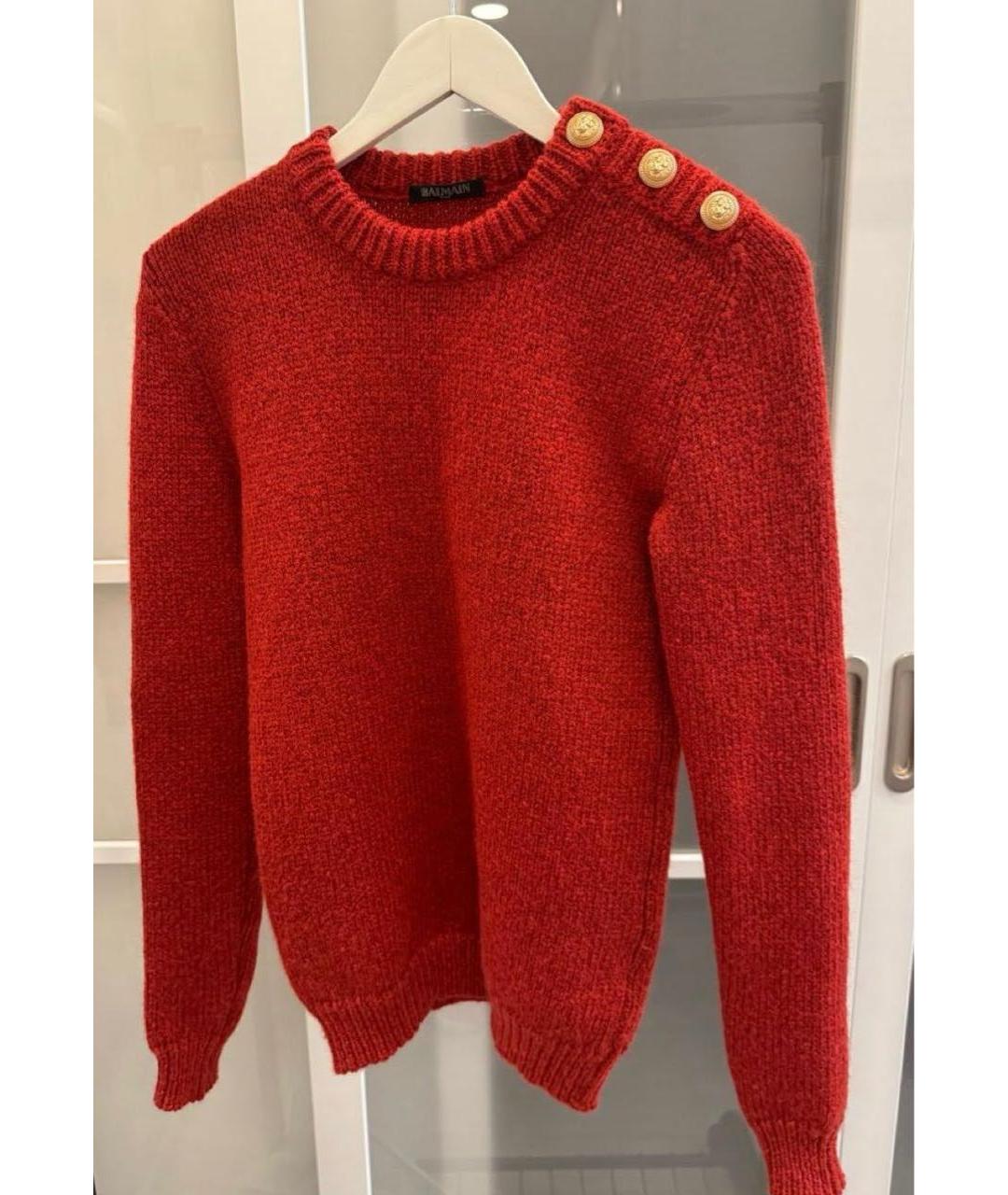BALMAIN Бордовый джемпер / свитер, фото 4