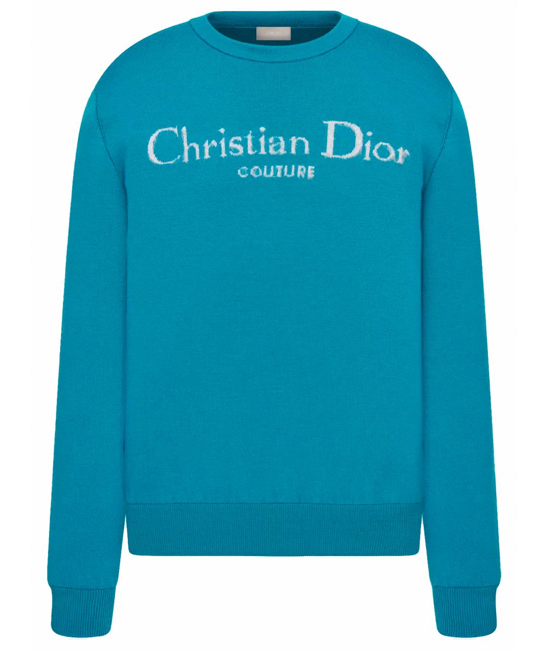 CHRISTIAN DIOR Голубой джемпер / свитер, фото 1