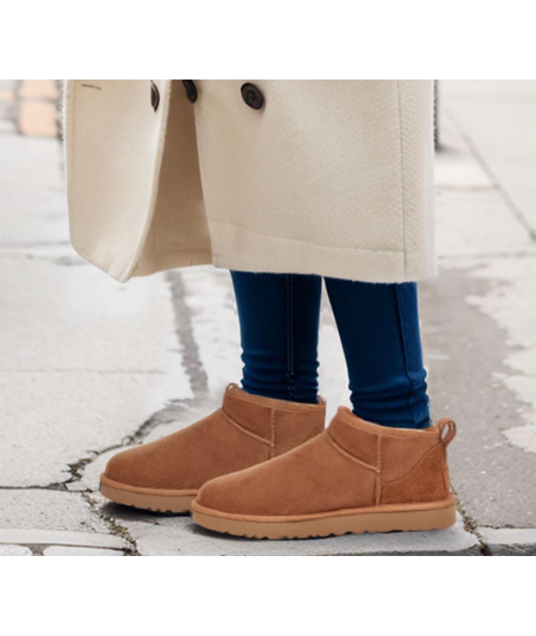 UGG AUSTRALIA Коричневые замшевые ботинки, фото 7