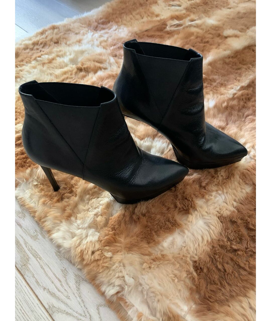 SAINT LAURENT Черные кожаные ботильоны, фото 8