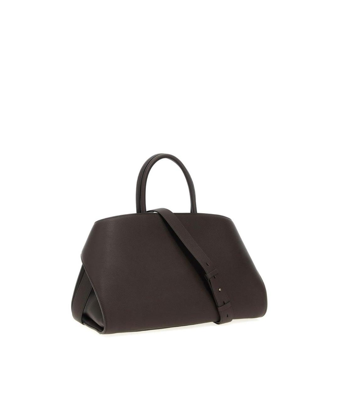 FERRAGAMO Коричневая кожаная сумка с короткими ручками, фото 7