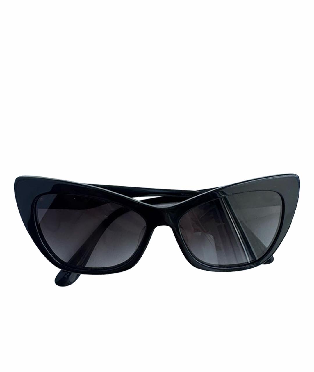 DOLCE&GABBANA Черные пластиковые солнцезащитные очки, фото 1