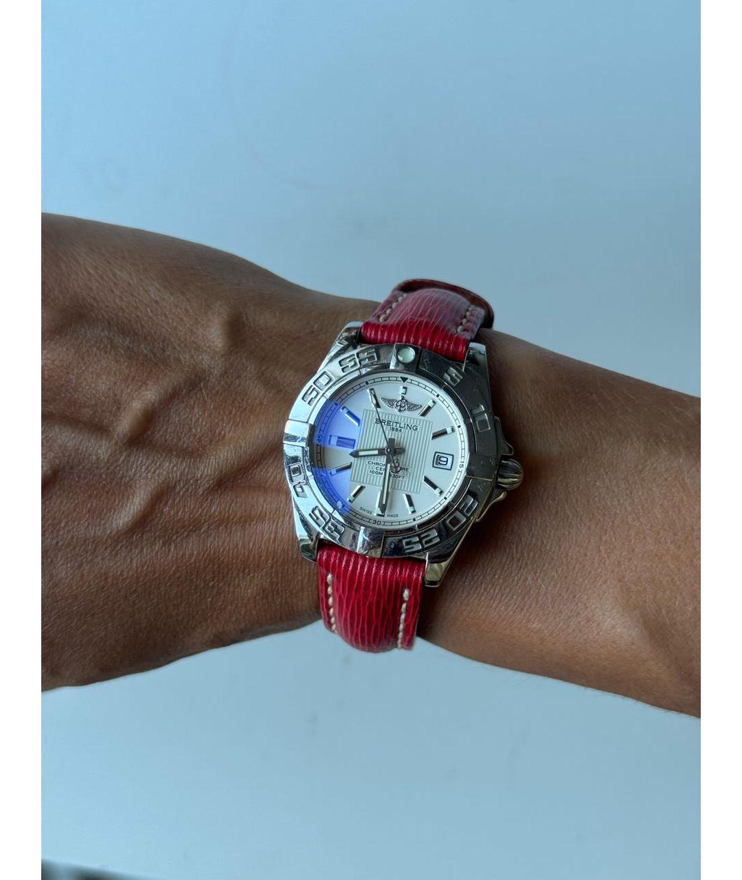 BREITLING Красные часы, фото 5