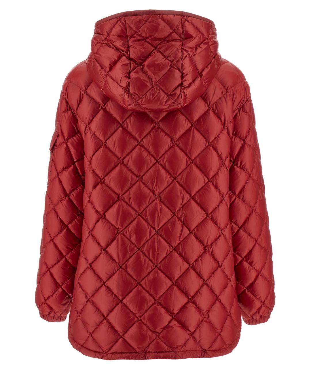MONCLER Красный полиамидовый пуховик, фото 2